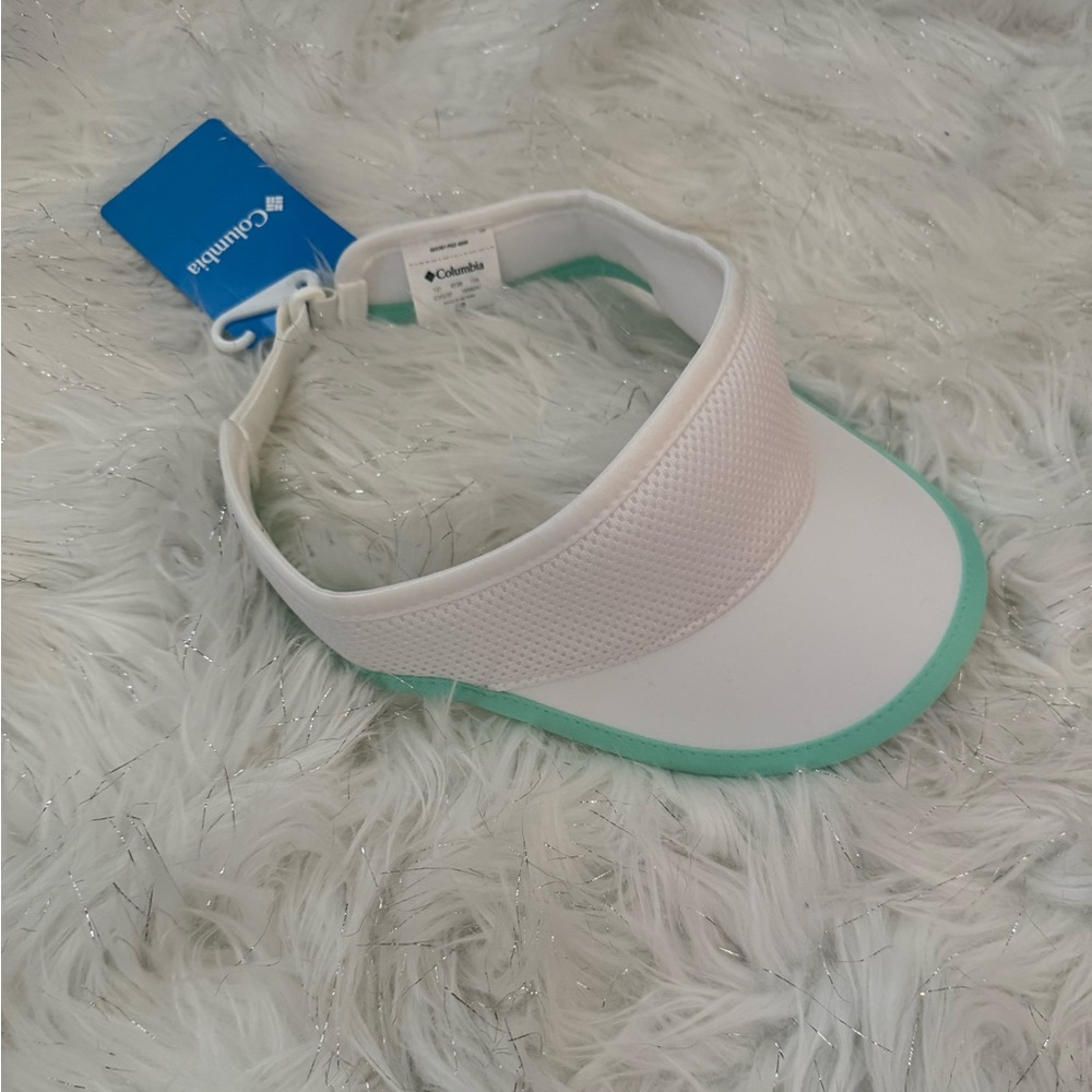 Columbia White and Mint Visor